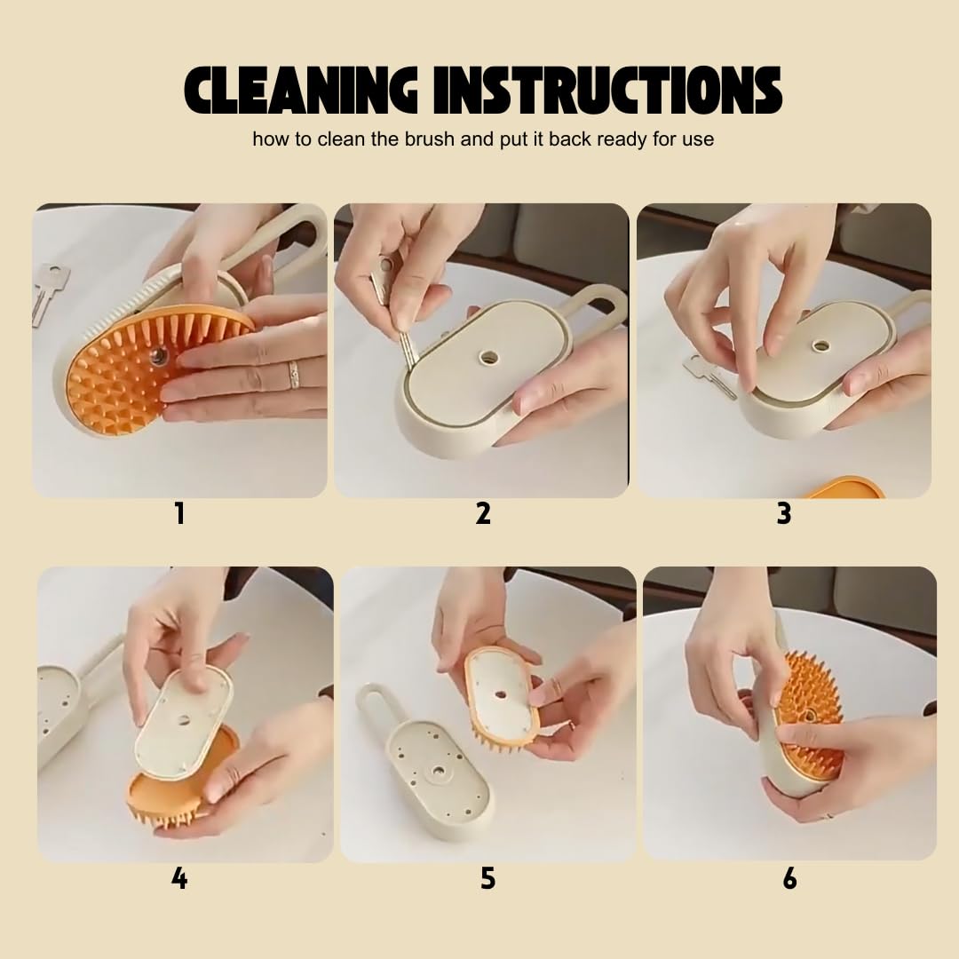 SteamyPet 3-in-1 Grooming Brush