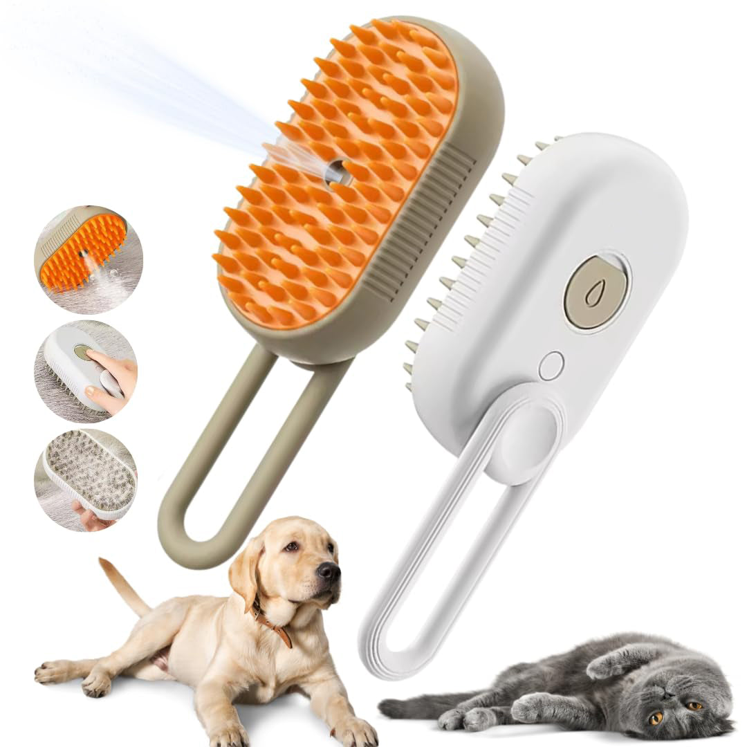 SteamyPet 3-in-1 Grooming Brush